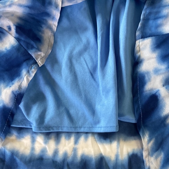 Guess Kids Denim Chiffon Blue Tie Dye Dress Girl’s Size 6 - Picture 5 of 6